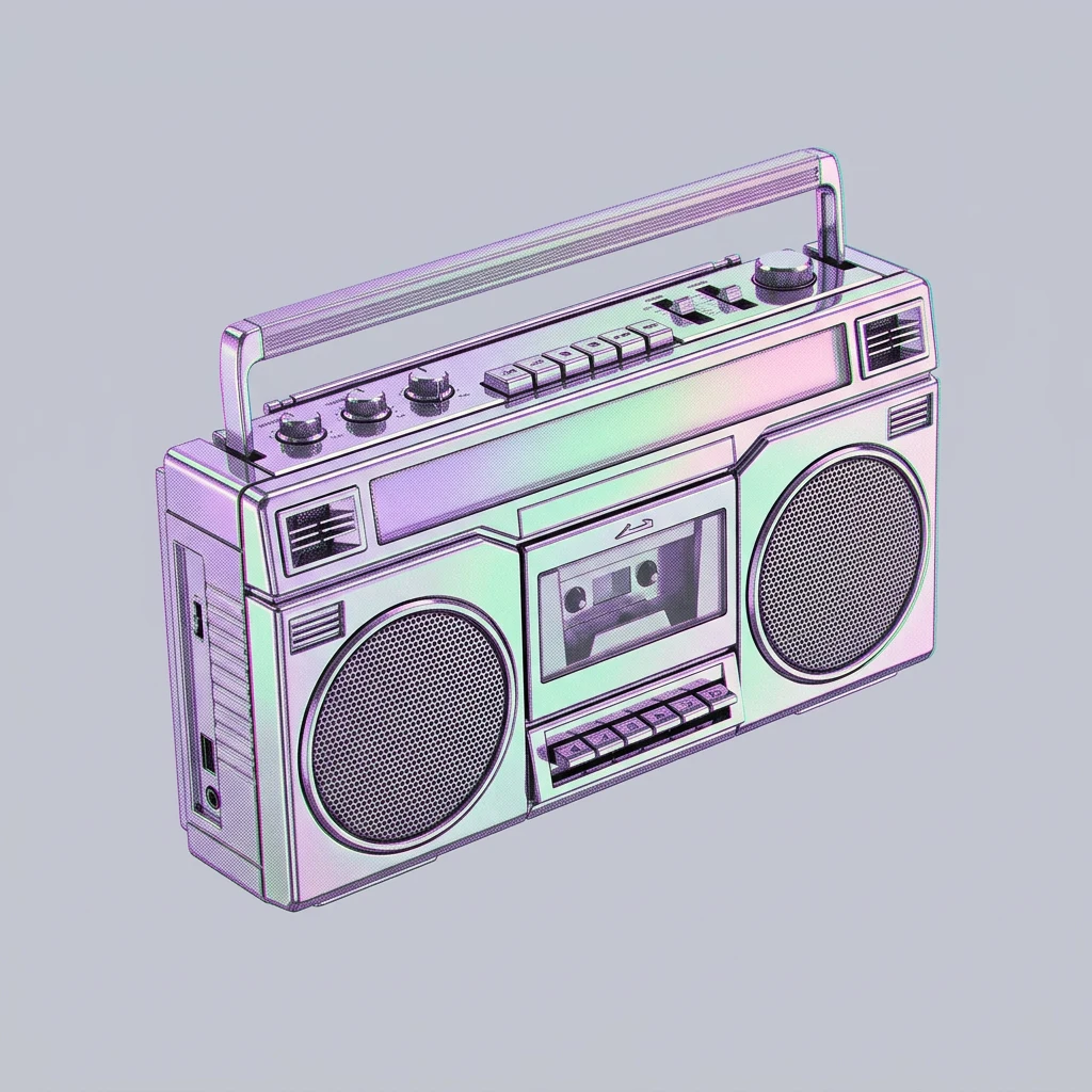 Boombox in Chrome