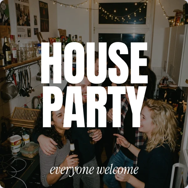 House party invite partypage